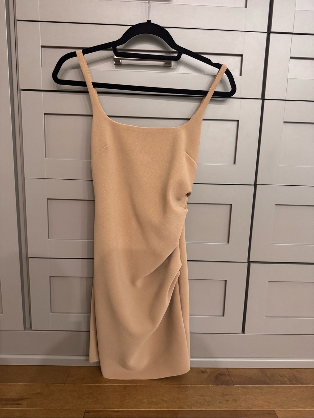 NWT Bec and Bridge Karina mini dress in camel, size 4